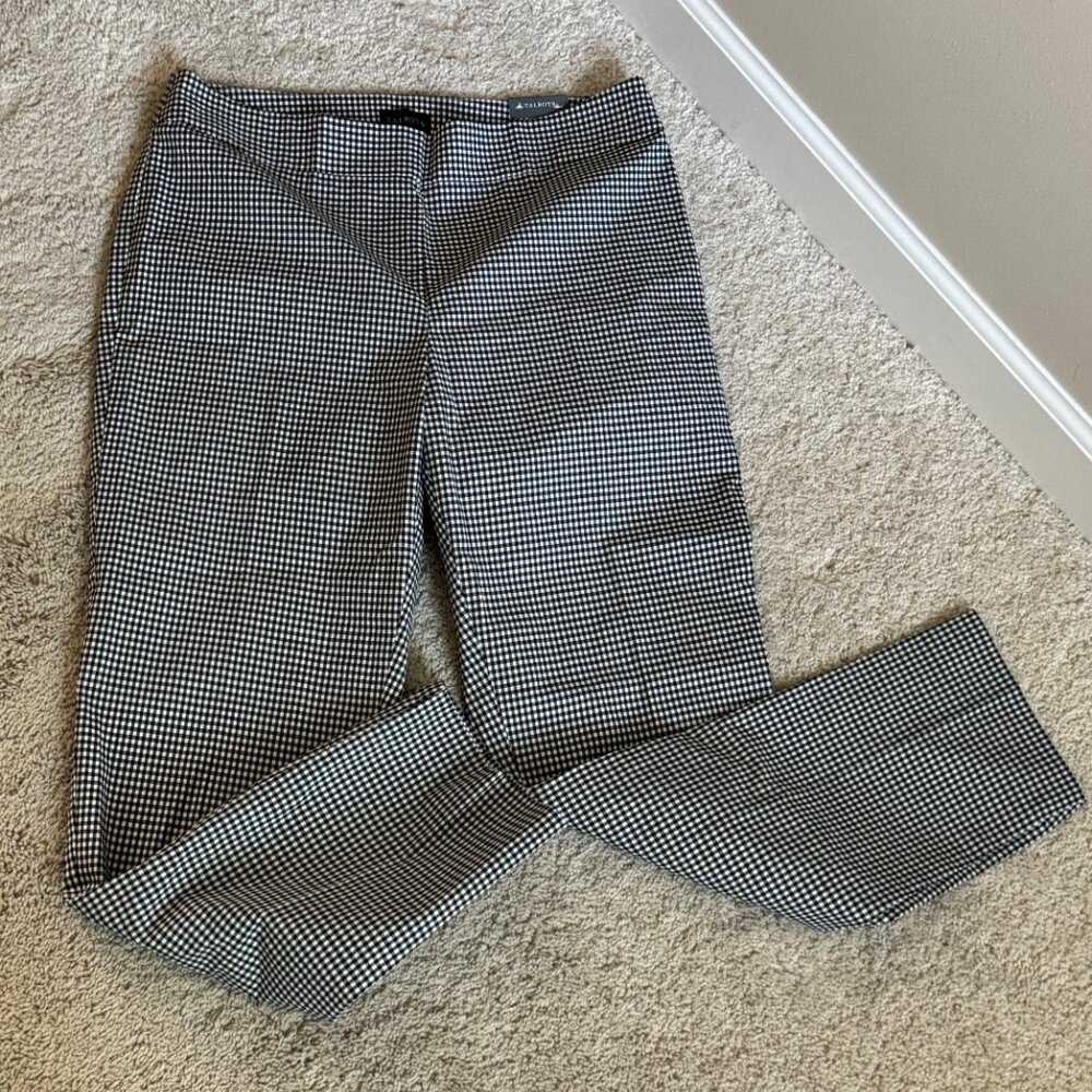Talbots black & white chatham pant -8